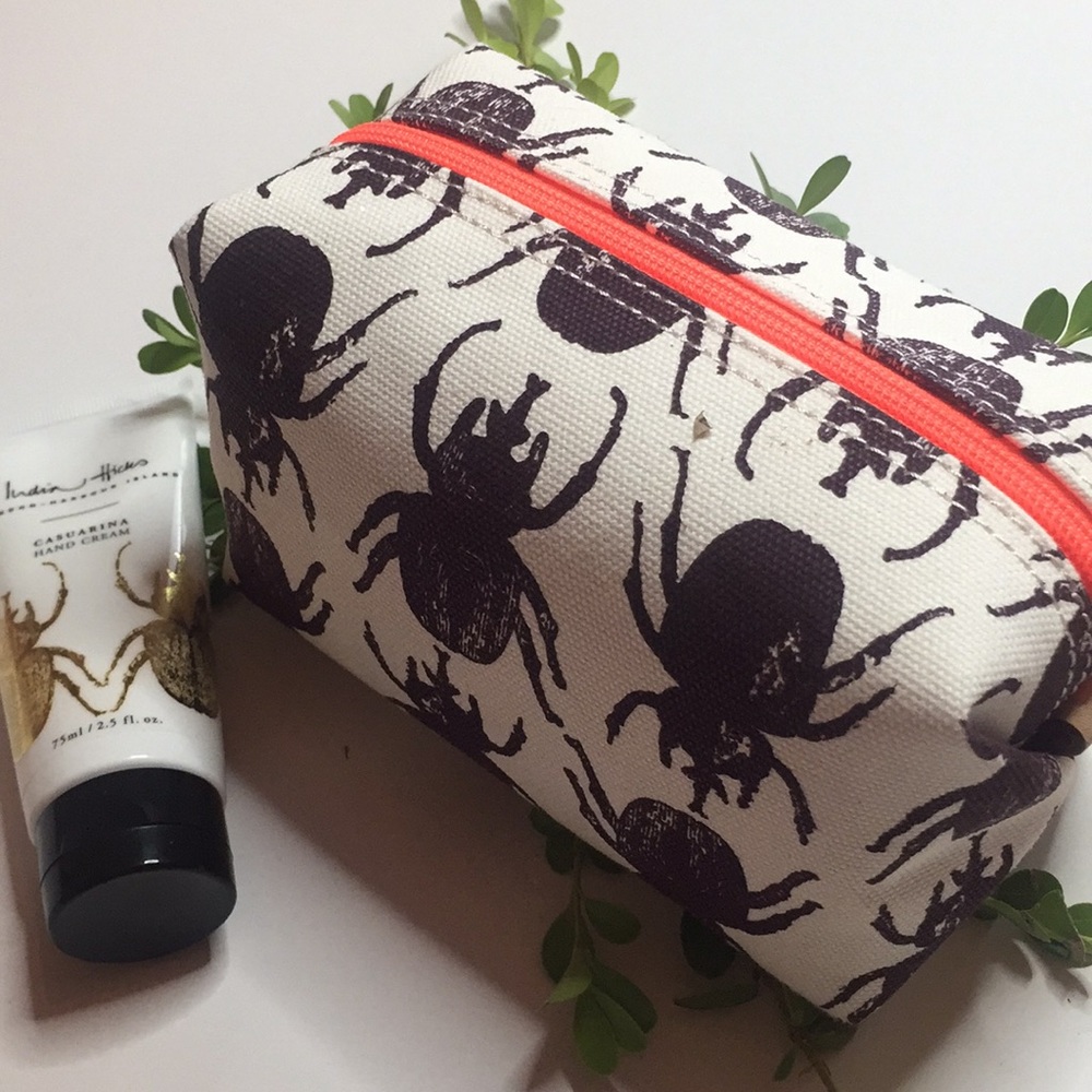 India Hicks Beetle Print Cosmetic Bag